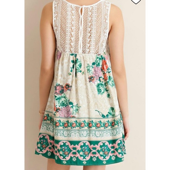 Floral Lace Trim Dress - Picture 2 of 7